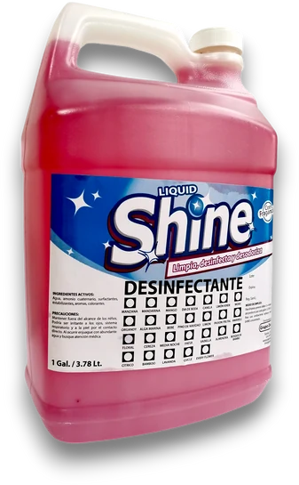 Galón rojo de desinfectante Shine